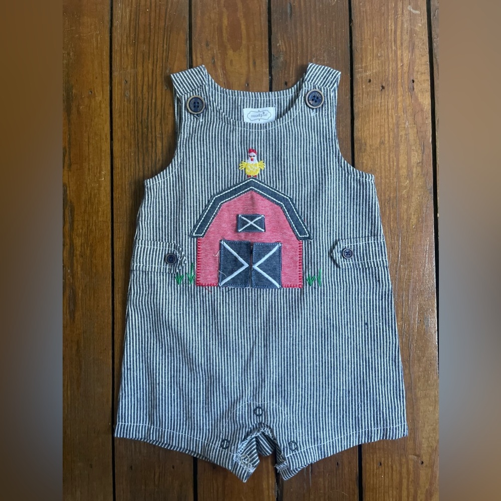 mud pie 3-6M barn jon jon
